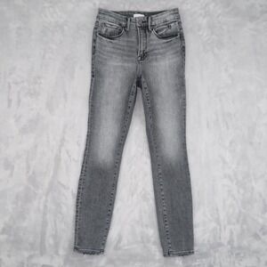 Good American Skinny Jeans Womens 6/28 Fits 26x29 Black GL844T Distressed Grunge